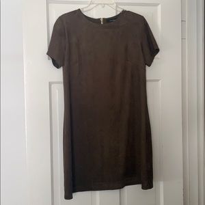 Brown suede dress